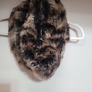 Faux Fur Animal Print Hat